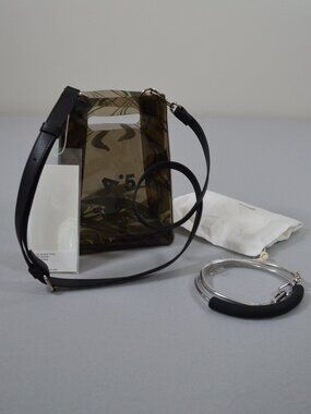 NWT nana-nana x The Arrivals A5 Mini Tote Safari PVC Crossbody Bag